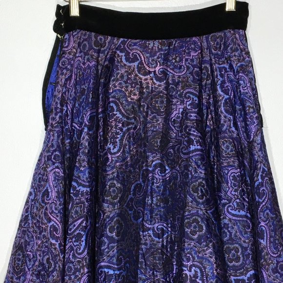 Vintage 50's Purple Quilted Full Circle Skirt, Rockabilly Swing Pin Up Sock Hop - Picture 10 of 16